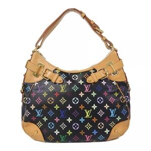 ✨Authentic Louis Vuitton Murakami Greta Noir Canvas Shoulder Bag GUC ✨